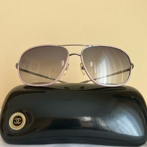 CHANEL 4162Q Sunglasses With Leather Trim